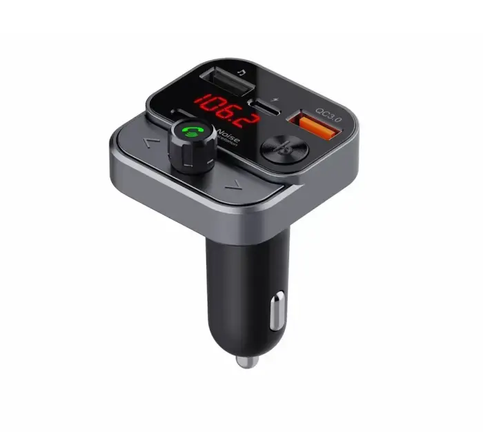 ART transmiter FM bluetooth 5.0 + USB A QC3.0 + Typ C (total 30W) FM-84B black Фото 6