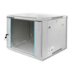 Qoltec RACK Cabinet 19" | 9U | 600 x 500 x 600 | Tempered doors | Hanging | Steel case | Lock | Grey Foto 6