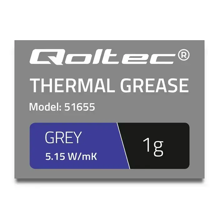 Qoltec Thermal grease 5.15 W/m-K | 1g | Grey Фото 2