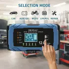 Qoltec Intelligent microprocessor charger 12V 12A | Rectifier with repair function | AGM GEL LiFePO4 | 9-stage charging  Foto 3