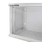 Qoltec RACK Cabinet 19" | 9U | 600 x 500 x 450 | Tempered doors | Hanging | Steel case | Lock | Grey Foto 7