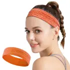 Elastic fabric headband for running fitness orange Фото 1