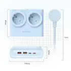 Orico PDC25 25W 6in1 Power Strip 2x AC + 2x USB-A + 2x USB-C - Blue Photo 4