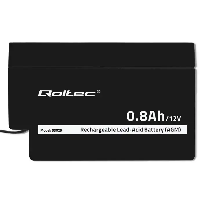 Qoltec AGM battery | 12V | 0.8Ah | Maintenance-free | Efficient| LongLife | for toys, vehicles Фото 4