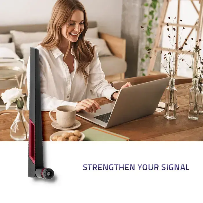 Qoltec Wi-Fi 2.4 / 5GHz antenna omnidirectional | 5dBi Фото 2