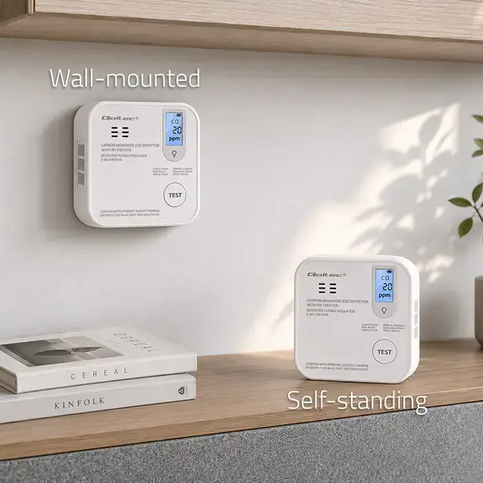 Qoltec Certified wireless Carbon monoxide (CO) sensor with battery | CO detector | TUYA | Wi-Fi | sensor service life 10-years | 85dB alarm | LED Foto 8