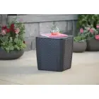 Dārza galdiņš/uzglabāšanas kaste Luzon Flat Wicker pelēks Foto 4