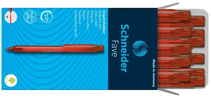 Lodīšu pildspalva SCHNEIDER FAVE 1.0mm, sarkana Фото 4