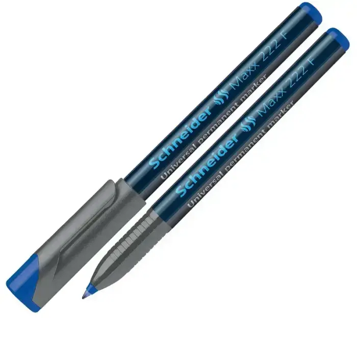 Noturīgais marķieris SCHNEIDER kodoskopa plēvēm OHP Maxx 222F, 0.7mm, zils Foto 1