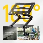 Wozinsky WRS-CPY75DSB Aluminum Laptop and Tablet Stand + Free Smartphone Stand - Black Фото 3