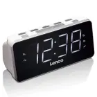 Lenco radio pulkstenis, ar lielu displeju, balts Foto 2