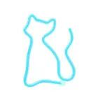 Neon LED Light CAT turquoise NNE24 Neolia Фото 2