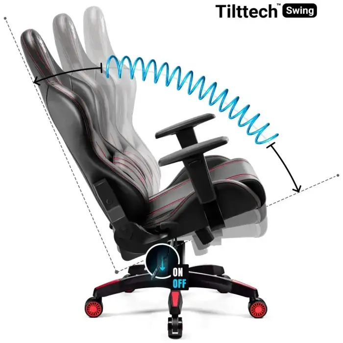 Gaming chair Diablo Chairs X-One 2.0 King Size black-red Фото 9