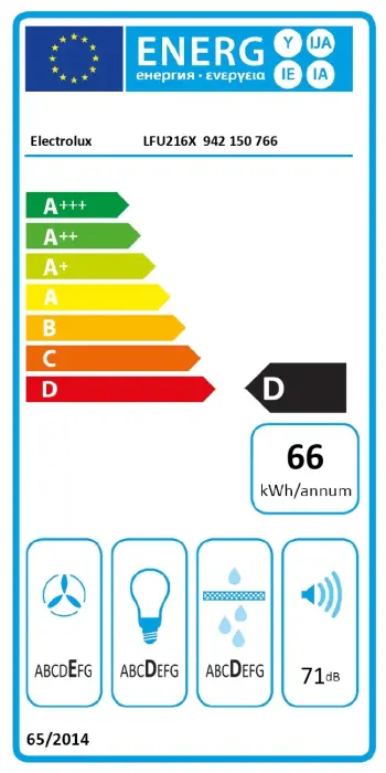 Electrolux tvaika nosūcējs, 60cm Foto 4