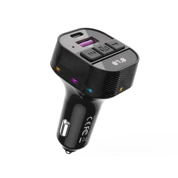 XO transmitter FM BCC17 Bluetooth MP3 car charger 30W black + cable USB-C - USB-C Foto 3