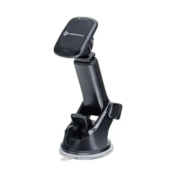 Magnetic car phone holder Forcell F-Grip Carbon H-CT327 windshield / dashboard black Photo 3