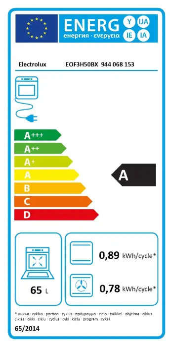 Electrolux cepeškrāsns, iebūv., 65l, tērauda ar pārklājumu pret pirkstu nospiedumiem Foto 7