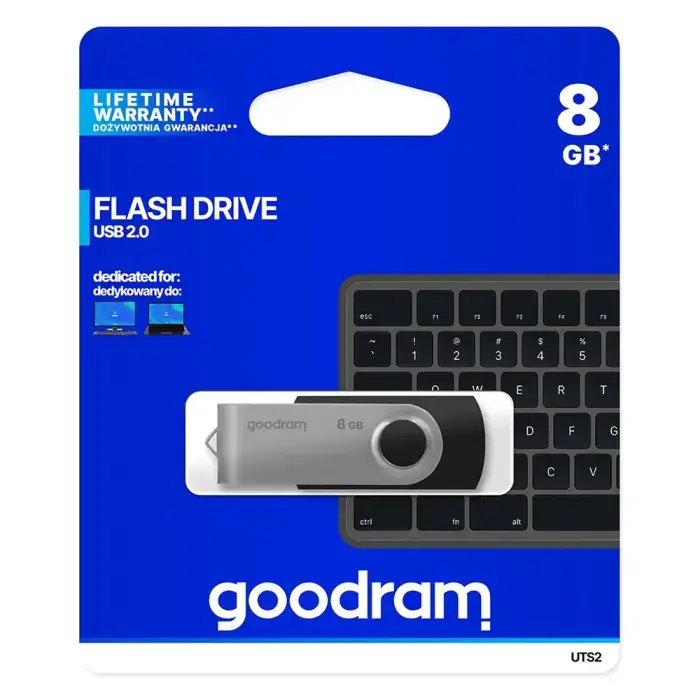 GOODRAM UTS2 Pendrive - 8GB USB 2.0 BLACK Foto 10