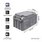 Qoltec AGM battery | 12V | 65Ah  | max 780A Foto 3