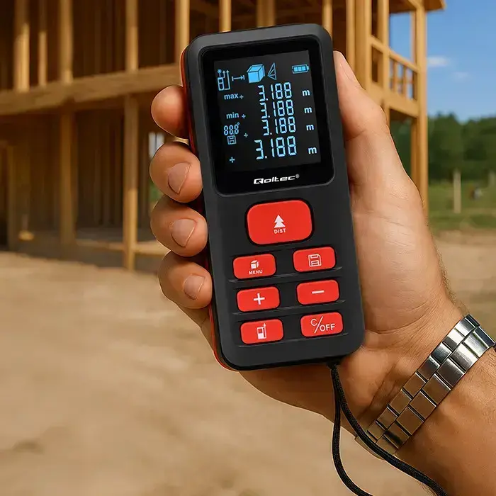 Qoltec Precise digital laser distance meter with an electronic level | LCD with backlight | 50m Фото 13