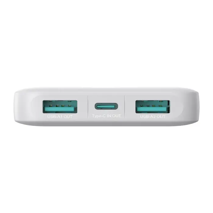Joyroom JR-PBF12 ārējais akumulators (powerbank) | 10000 mAh | 12W | USB-A, USB-C | balts Foto 5