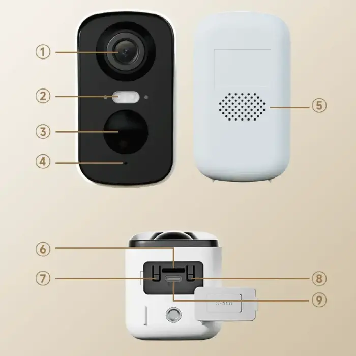Dreame Navo Care SE 1 Outcam outdoor camera with solar panel - white Foto 18