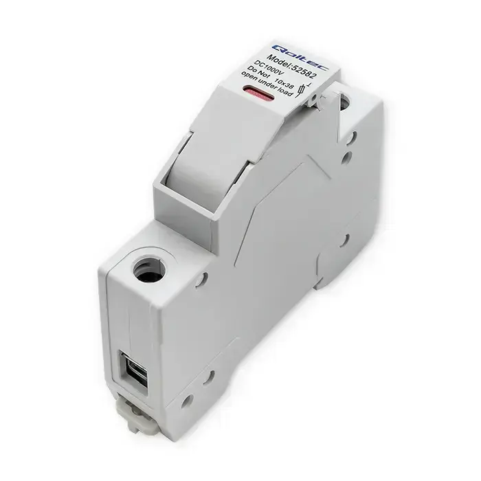 Qoltec Fuse base with diode + DC fuse| 1P|1000V |30A |10x38 |solar Фото 9
