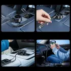 Orico Dual Stretch 60W USB-C Car Charger with Two Retractable USB-C + Lightning Cables - Black Foto 6