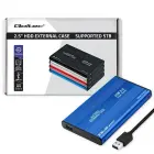Qoltec Aluminium External Hard Drive Case HDD SSD 2.5'' SATA3 | USB 3.0 | Blue Foto 4