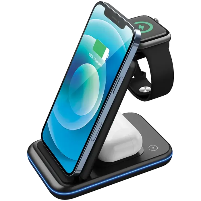 CANYON wireless charger WS-304 15W 3in1 Black Foto 8