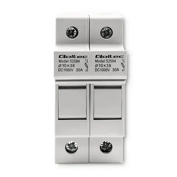 Qoltec Fuse base + DC fuse |2P |1000V |30A |10x38 |solar Foto 10