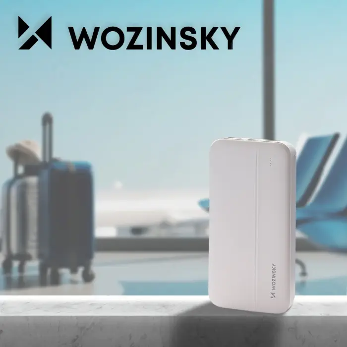 Wozinsky ārējais akumulators (powerbank) Li-Po 10000mAh 2 x USB balts (WPBWE1) Foto 10