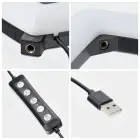 LED Ring Stream RGB lamp 10" with holder for mobile HEART + tripod JM26-10 black Foto 6