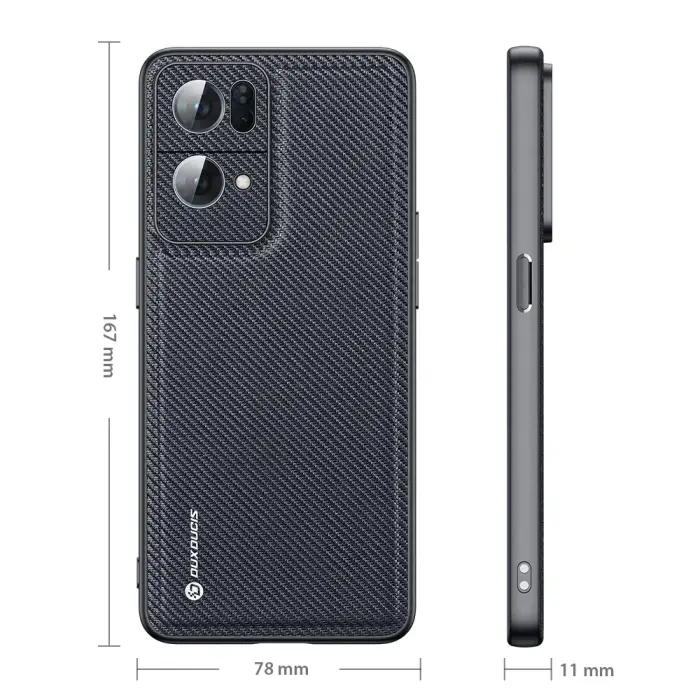 Dux Ducis Fino case cover covered with nylon material Oppo Reno7 Pro 5G black Foto 12