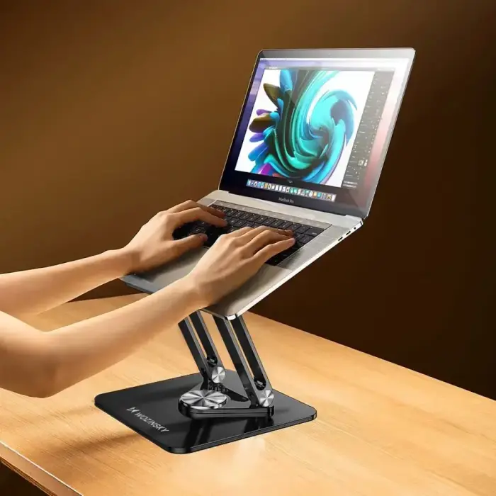 Wozinsky WRS-CPY84SB 360 Aluminum Laptop and Tablet Stand + Free Smartphone Stand - Black Фото 29