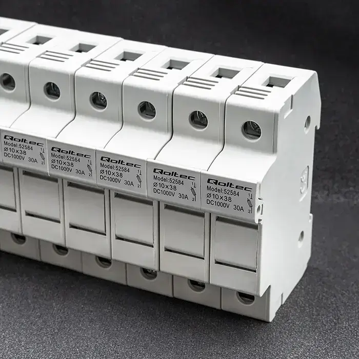 Qoltec Fuse base + DC fuse |2P |1000V |30A |10x38 |solar Foto 5