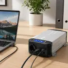 Qoltec Pure Sine Wave Inverter with UPS | 12V to 230V | 1000/2000W | LCD | USB | USB-C | Compatible with LiFePO4 GEL AGM  Photo 9