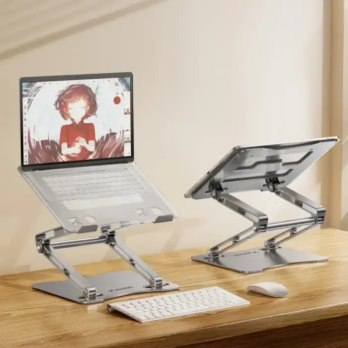 Wozinsky WRS-CPY75DSS Aluminum Laptop and Tablet Stand + Free Smartphone Stand - Silver Photo 42