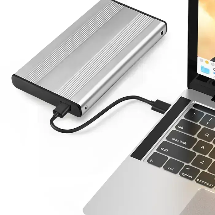 Qoltec Aluminium External Hard Drive Case HDD SSD 2.5'' SATA3 | USB 3.0 | Silver Foto 5