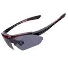 Rockbros 10001 Polarized Cycling Glasses - Black and Red Foto 2