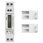 Qoltec Single-phase electronic energy meter | DIN rail | 230V | LCD | 1P | Slim Photo 5
