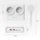 Orico PDC25 25W 6in1 Power Strip 2x AC + 2x USB-A + 2x USB-C - White Foto 4