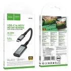 Cable USB C to HDTV conversion cable Hoco 4K 30Hz 0,2 m UA43A metal gray Фото 8