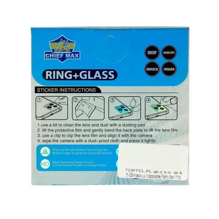 Tempered Glass HARD for camera (LENS) for Oppo Reno 10 5G/10 Pro 5G (island) Foto 3