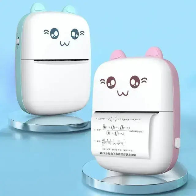 HURC9 Bluetooth Thermal Printer Mini Kitty with App - Pink Foto 13