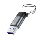 Acefast J8 USB-C - USB-A Adapter - Gray Фото 2