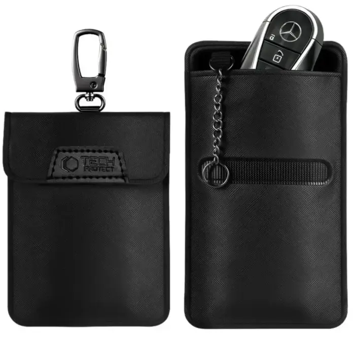 KLATKA FARADAYA TECH-PROTECT KLR400 POUCH KEYLESS RFID SIGNAL BLOCKER CASE BLACK/BLACK Foto 3