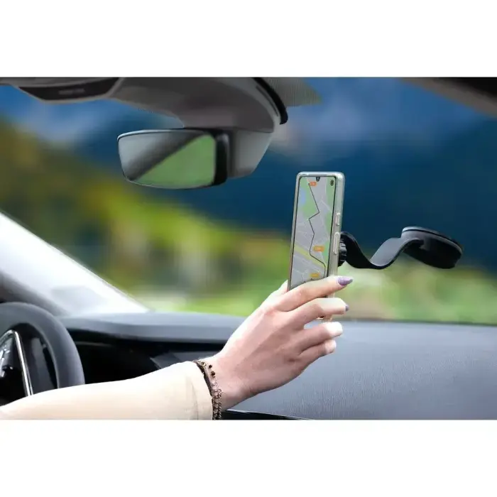 Magnetic car phone holder Forcell F-Grip MagFlex windshield / dashboard / air vent black Photo 15