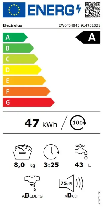Electrolux 600.sērija veļas mazg.mašīna ar SensiCare, 8kg Foto 4