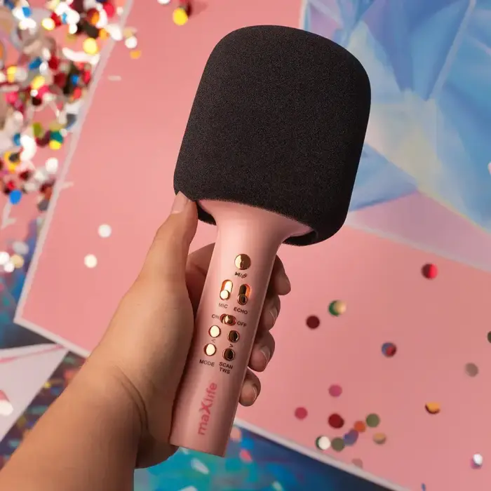 Maxlife Bluetooth microphone with speaker MXBM-600 pink Foto 10